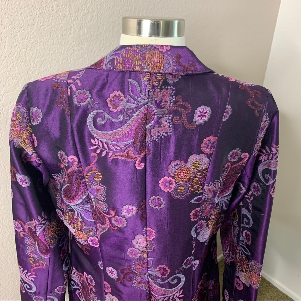Vintage ISABEL Purple Paisley Tapestry Coat - Picture 6 of 15